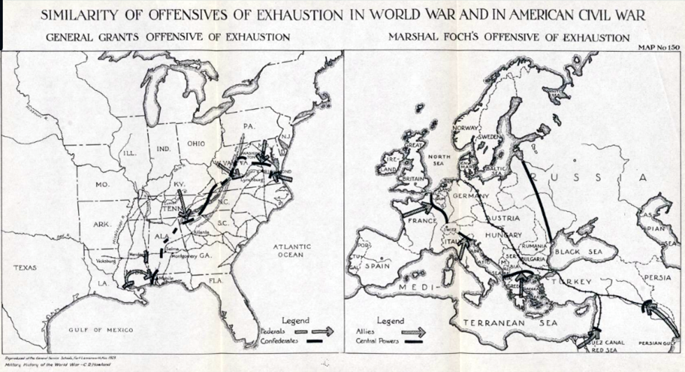 Similarity of offensives of exhaustion in World War I and the American Civil War Similarity of offensives of exhaustion in World War I and the American Civil War